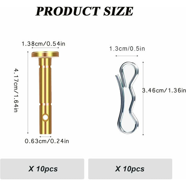 10 Pcs Shear Pins Replacement Cotter For Spare Parts Snow Blower Lawn Mower Parts