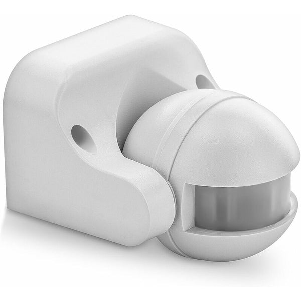 1X Infrared Motion Detector Surface Wall Mount Indoor Outdoor Splashproof 180A Tiltable Working Area 12M Range White Sensors & Motion Detectors