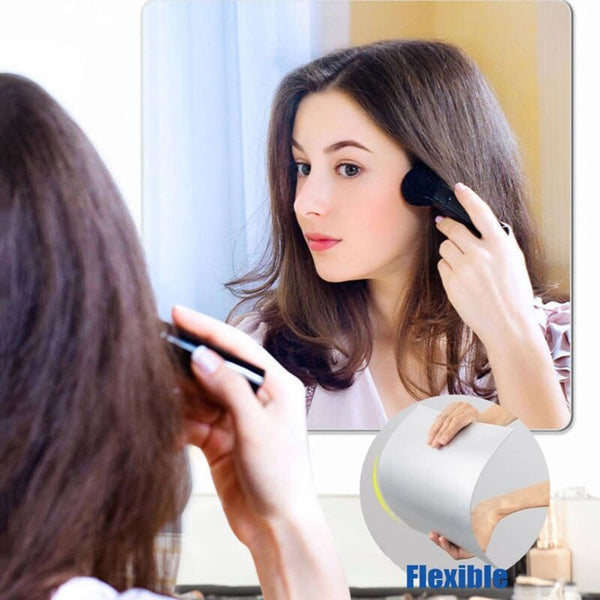 4X 20Cm Acrylic Mirror Flexible Adhesive Decorative Tiles Wall Stickers