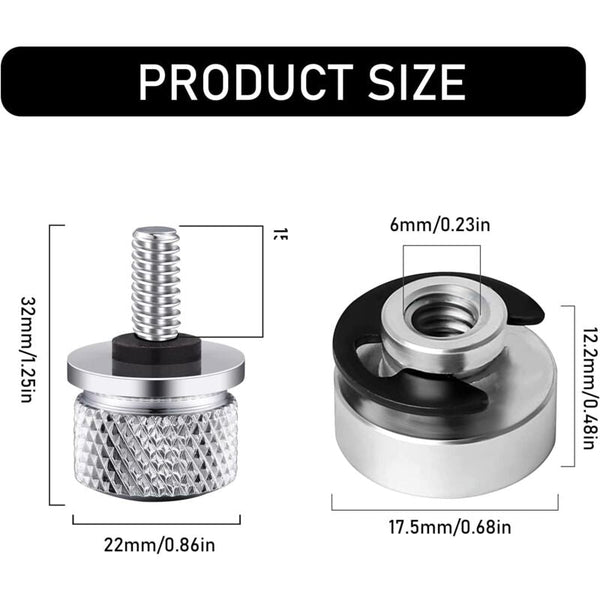 Motorcycle Seat Mounting Bolt Nuts Set 1 Aluminum Saddle With Thread For Harley Bolts & Fasteners
