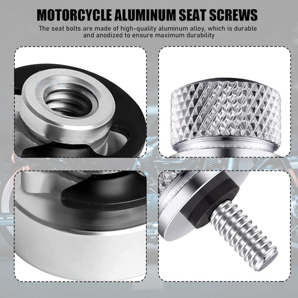 Motorcycle Seat Mounting Bolt Nuts Set 1 Aluminum Saddle With Thread For Harley Bolts & Fasteners