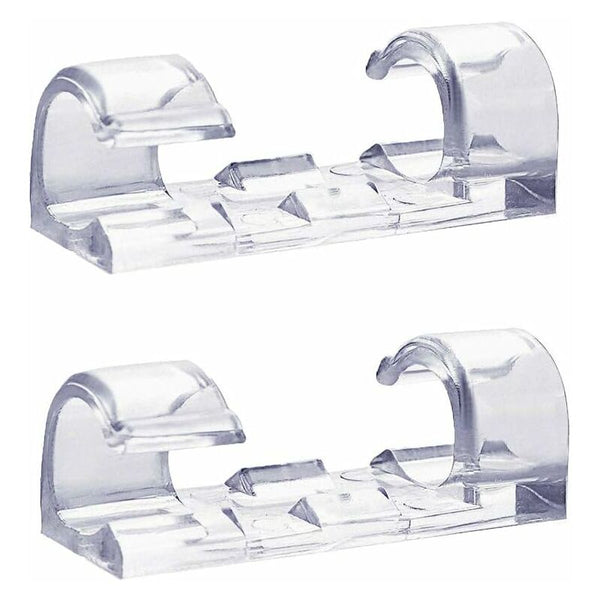 60 Pack Clear Cable Clips Strong Adhesive Cord Management Organizer Cable Cleats Clamps & Ties