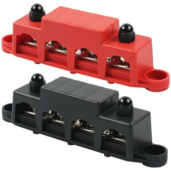 12V48v Dc250a Busbar Distribution Blockwith M8 Clamp Boltsgrounding Current For Car Rv Boat Yacht Red And Black Caravan Parts Accessories