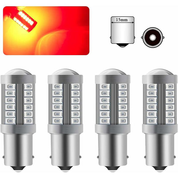 4X Red 1156 Ba15s 33 Smd 5630 Led Backup/Parking Lights 12V Led Car Lights