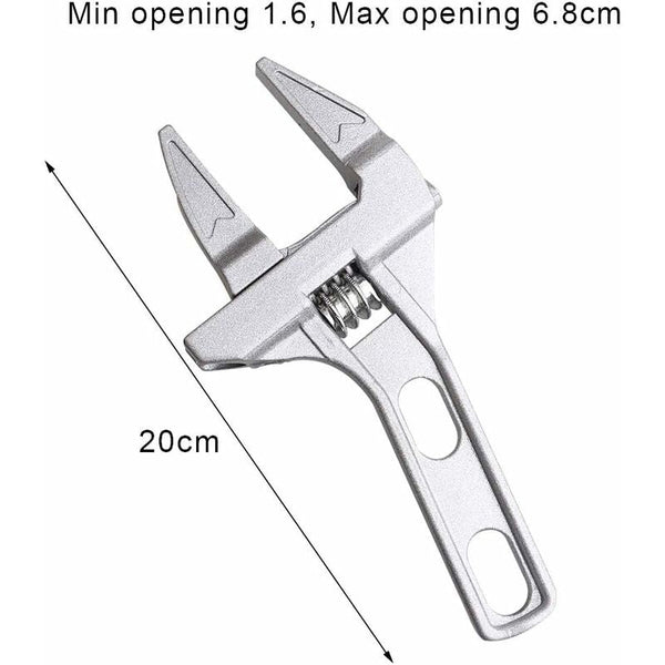 Wrenches 6 68Mm Wide Jaw Spanner Bathroom Aluminum Alloy Hand Tools For Tightening Or Loosening Nuts Wrench Sets