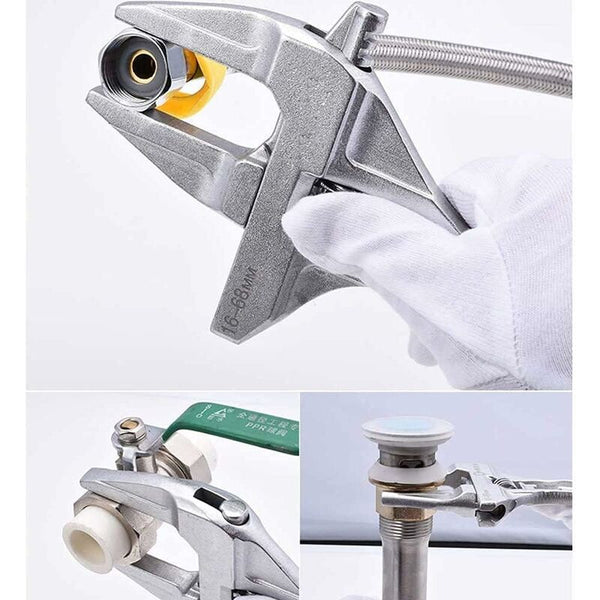 Wrenches 6 68Mm Wide Jaw Spanner Bathroom Aluminum Alloy Hand Tools For Tightening Or Loosening Nuts Wrench Sets