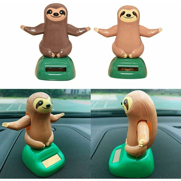 Cute Cartoon Sloth Swing Solar Dashboard Interior Decor Ornament Gift Novelty Desk Toy Durable And Other Car Interior