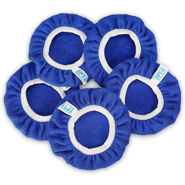 5 Pcs (125 150Mm) Buffing Bonnets Microfiber Polishing Set Electric For Mitts Bonnets & Buffing Pads