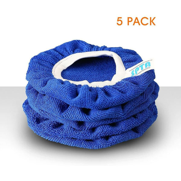 5 Pcs (125 150Mm) Buffing Bonnets Microfiber Polishing Set Electric For Mitts Bonnets & Buffing Pads