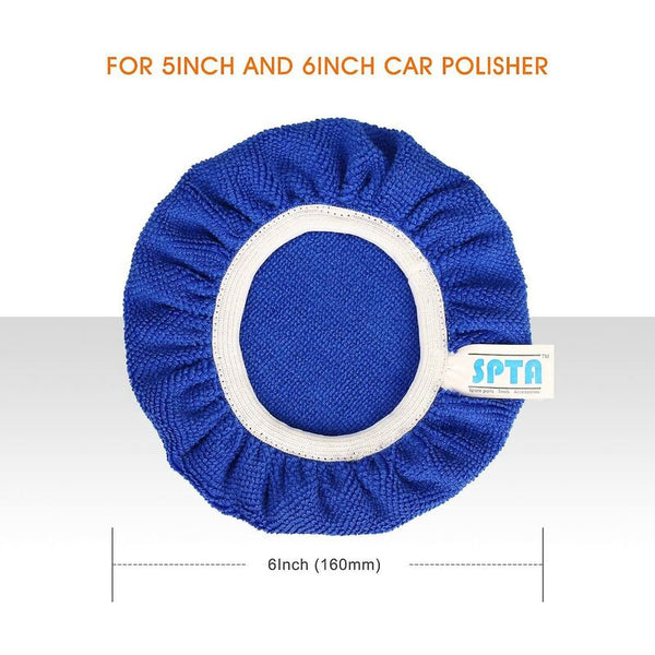 5 Pcs (125 150Mm) Buffing Bonnets Microfiber Polishing Set Electric For Mitts Bonnets & Buffing Pads
