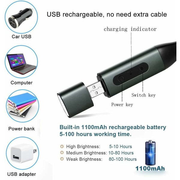 Reading Light Usb Rechargeable Eye Care Night Hug 3 Brightness Modes 360A Flexible Book In Bed Reading Lights
