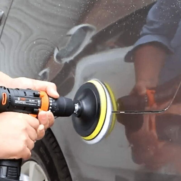 4 Pcs 6 Inch Wool Polishing Pad Wheel For Bit Buffer Accessories With M14 Adapter Mitts Bonnets & Buffing Pads