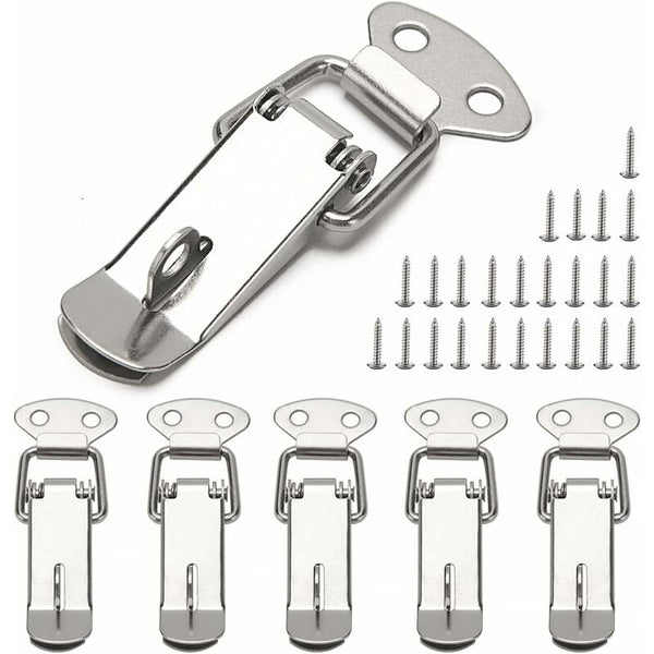 6 Pcs 72Mm Spring Loaded Toggle Latches With Hook For Cabinets & Boxes Clamps