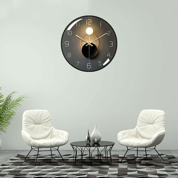 Modern Silent Wall Clock 30Cm Diameter Round Digital Quartz Suitable For Living Room Office Bedroom Wall Clocks