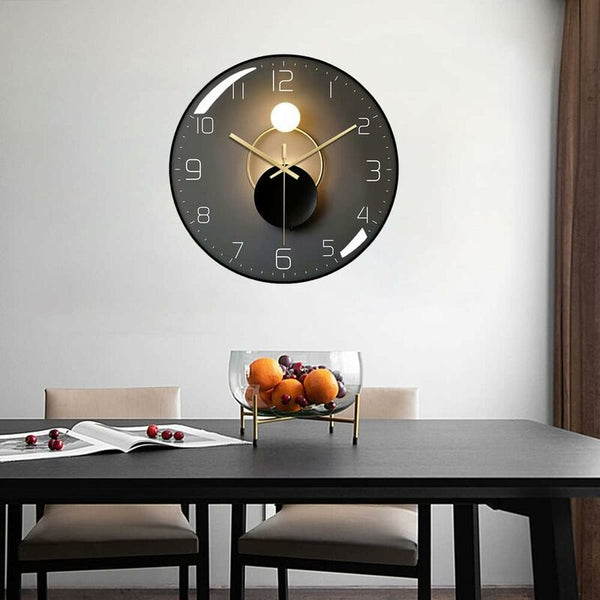 Modern Silent Wall Clock 30Cm Diameter Round Digital Quartz Suitable For Living Room Office Bedroom Wall Clocks