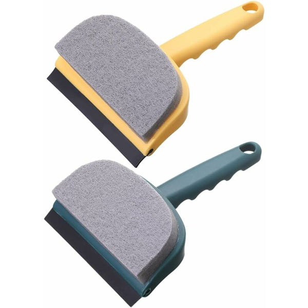 2 Pcs Glass Wiper Bath Cleaner Household Floor Cleaners Double Sided Window Cleaning Sponge Squeegees & Window Cleaning