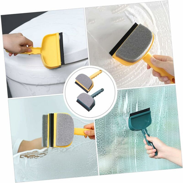 2 Pcs Glass Wiper Bath Cleaner Household Floor Cleaners Double Sided Window Cleaning Sponge Squeegees & Window Cleaning