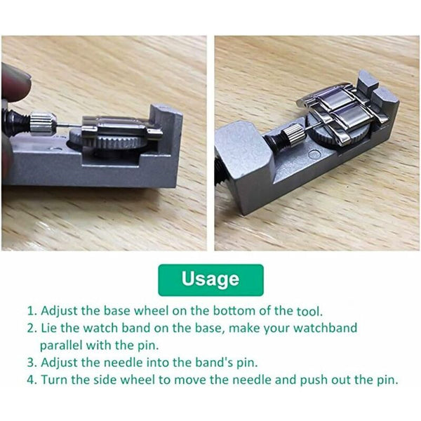 Watch Pin Punch Tool Watchmaker Band Link Remover Repair Kit With 3 Extra Pins Tools & Repair Kits