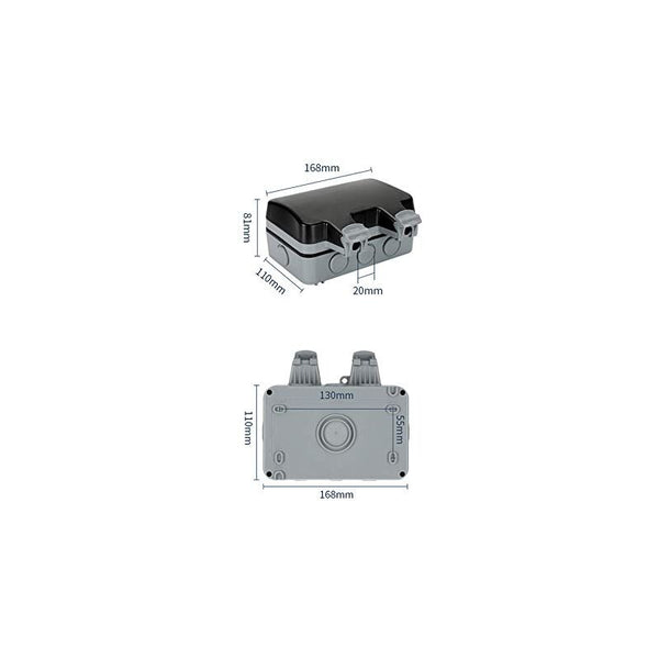 Outdoor Double Wall Socket With Usb Waterproof Heavy Duty Electrical Outlet Box (Double) Electrical Sockets
