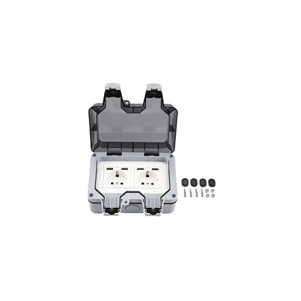 Outdoor Double Wall Socket With Usb Waterproof Heavy Duty Electrical Outlet Box (Double) Electrical Sockets