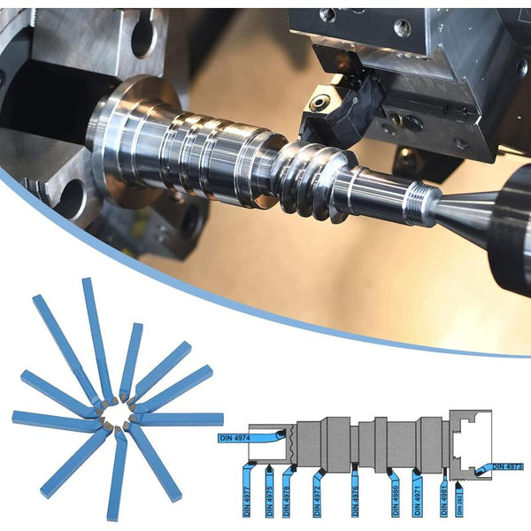 11 Piece Carbide Tipped Lathe Cutting Tool Set Other Power Tools
