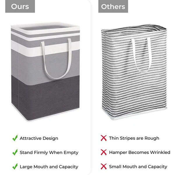 2 Pack Large Foldable Laundry Basket With Easy Carry Handles Waterproof And Extended For Storing Carrying Laundry Baskets & Hampers