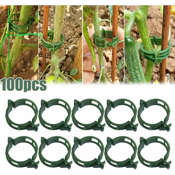 100Pcs Plant Support Clips Tomato Ties Twine Vine Trellis Cages Climbing Plants Vegetables 2.5Cm Plant Ties & Supports