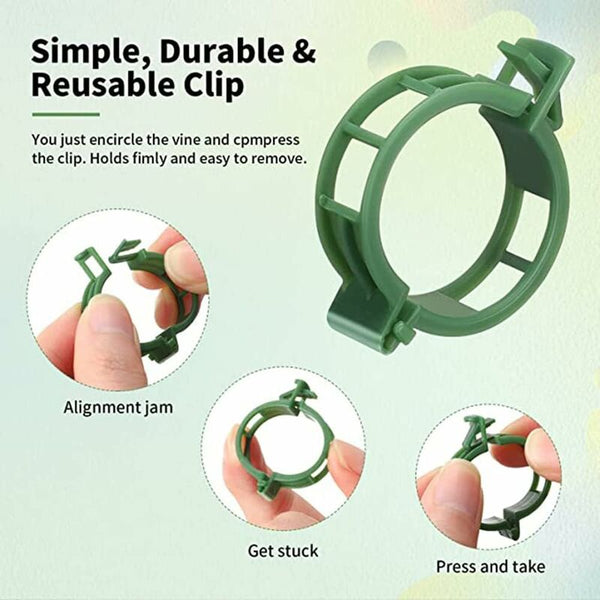 100Pcs Plant Support Clips Tomato Ties Twine Vine Trellis Cages Climbing Plants Vegetables 2.5Cm Plant Ties & Supports