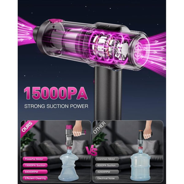 4 In 1 Cordless Car Vacuum Cleaner 15Kpa Handheld Dual Filtration Vacuum Cleaners