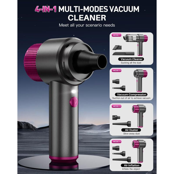 4 In 1 Cordless Car Vacuum Cleaner 15Kpa Handheld Dual Filtration Vacuum Cleaners
