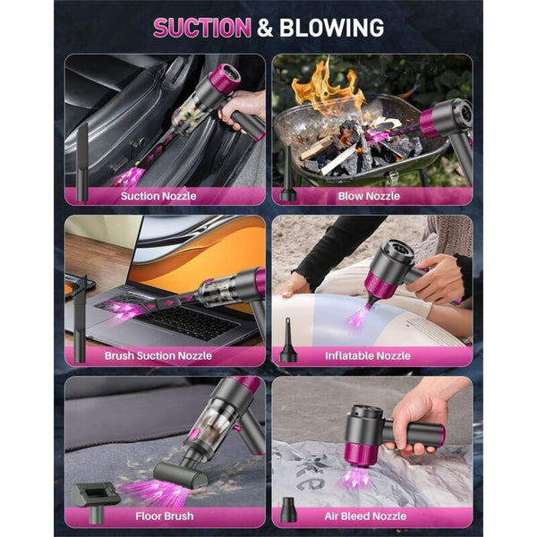 4 In 1 Cordless Car Vacuum Cleaner 15Kpa Handheld Dual Filtration Vacuum Cleaners