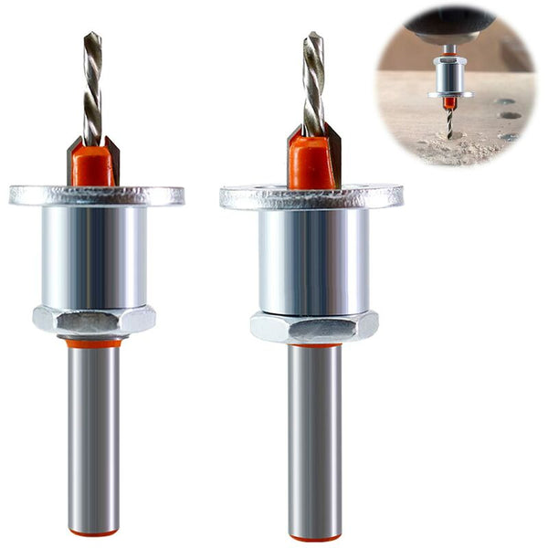 2Pcs Hss Set 8Mm Steel Countersink For Woodworking Wood Drill Bits