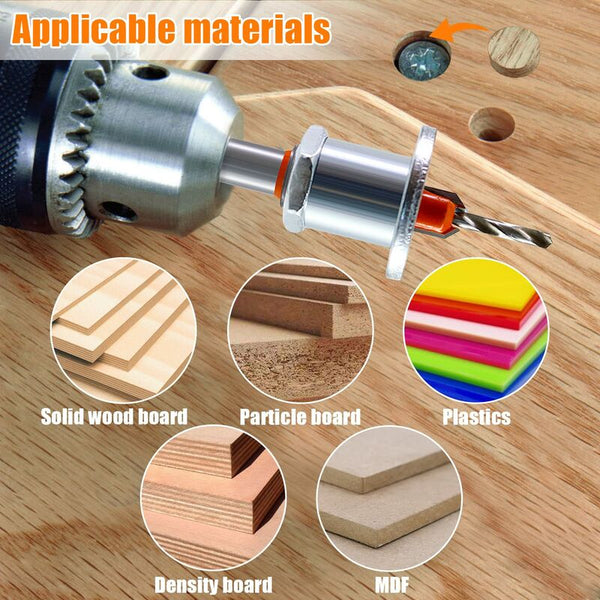 2Pcs Hss Set 8Mm Steel Countersink For Woodworking Wood Drill Bits