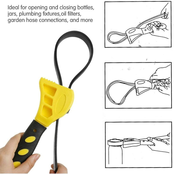 Cla A Sangle Raglable Pour Filtre 2 Clas 6/8" De Multifonctional Poignae Outil Retrait Strap Wrenches