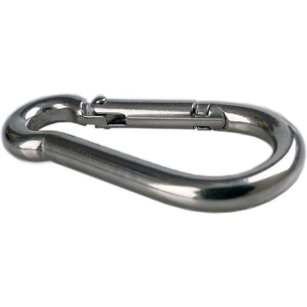 4 Pcs Heavy Duty 8Mm 304 Stainless Steel Carabiner Hooks Locking Hooks & Eyes