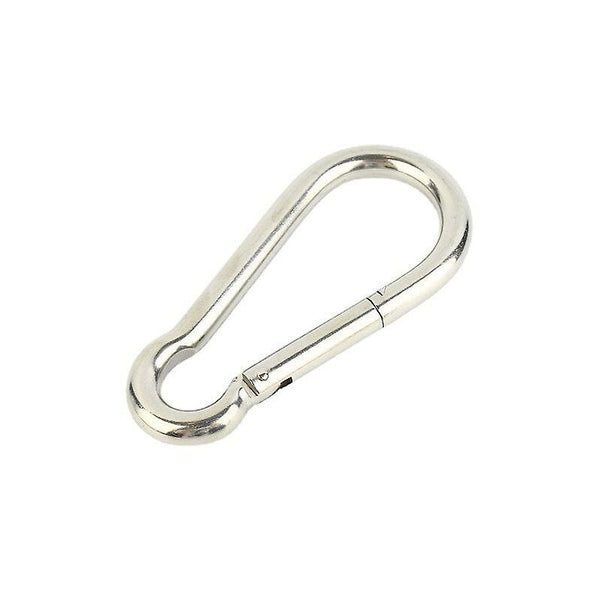 4 Pcs Heavy Duty 8Mm 304 Stainless Steel Carabiner Hooks Locking Hooks & Eyes