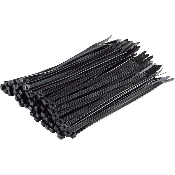 Pack Of 100 Cable Ties Black 200 X 4.8 Mm Cable Cleats Clamps & Ties