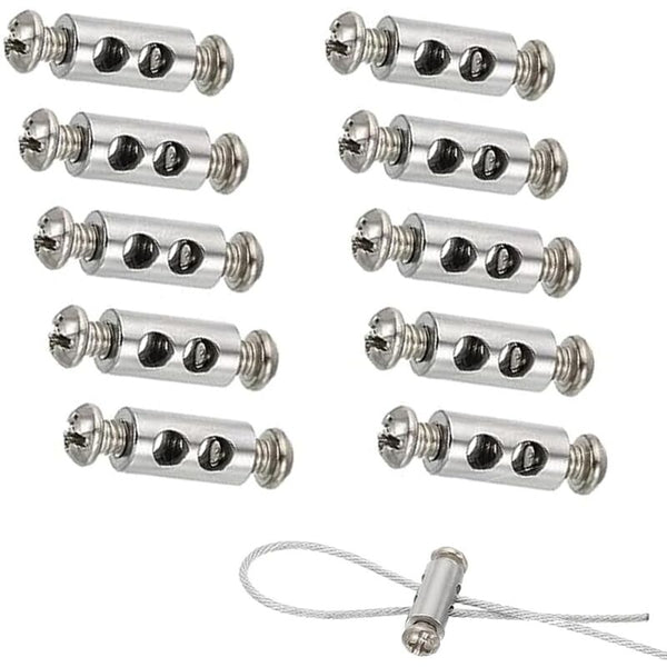 10 Pcs Cable Clamps With Screw Terminal Cap Clips For 2Mm Diameter And Wire Double Ended Cable Cleats Clamps & Ties