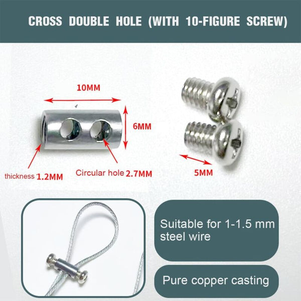 10 Pcs Cable Clamps With Screw Terminal Cap Clips For 2Mm Diameter And Wire Double Ended Cable Cleats Clamps & Ties