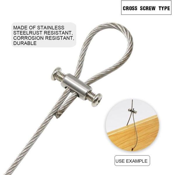 10 Pcs Cable Clamps With Screw Terminal Cap Clips For 2Mm Diameter And Wire Double Ended Cable Cleats Clamps & Ties