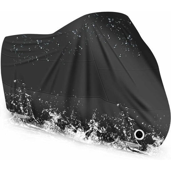 Motorcycle Cover Waterproof Cold And Weather Resistant 190T Black Protects From Dust Covers & Tarpaulins