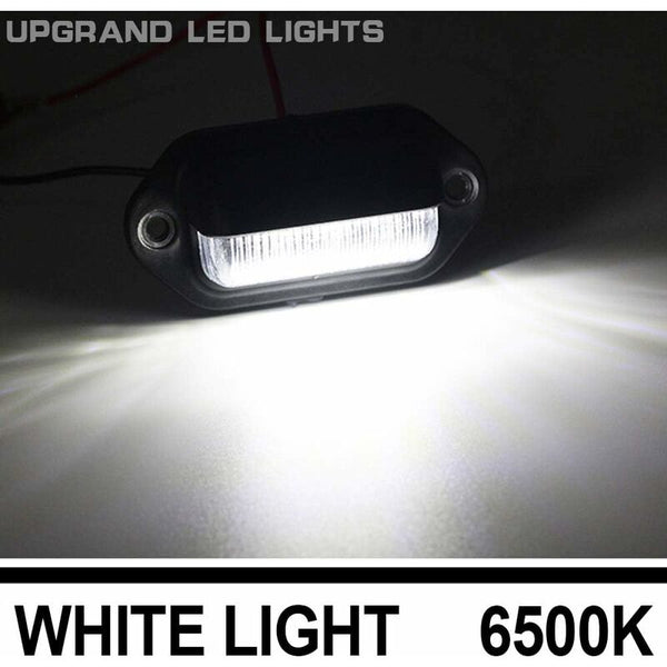 2 Pcs Led License Plate Light Universal 6 Smd2835 Convenience Courtesy Door Step Lamp For Trailers Rv Trucks Number Plate Holders