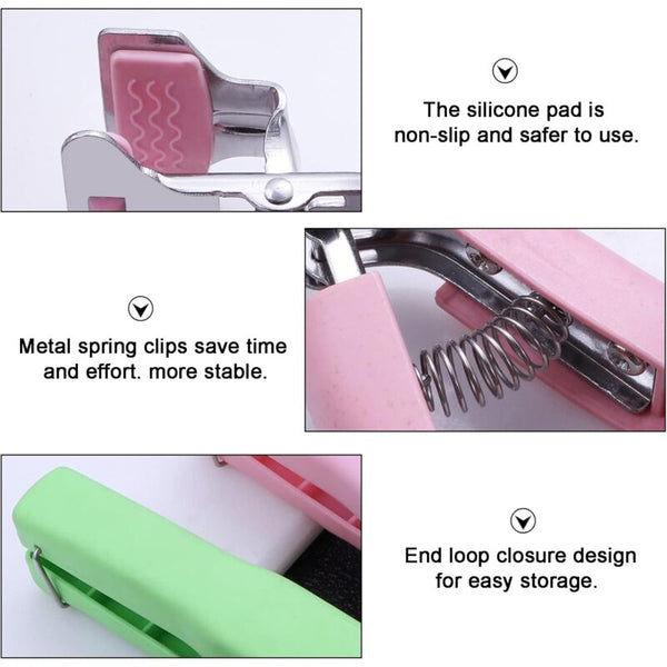 3 Pcs Non Slip Kitchen Bowl Clip Anti Hot Tongs Stainless Steel Silicone Dishes Lifting Other Kitchen Gadgets