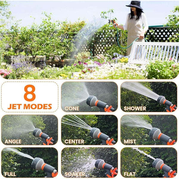 Garden Sprayer 8 Watering Modes Gun With 4 Interface For Car Washing Gardens Plants Pets Garden Sprayers