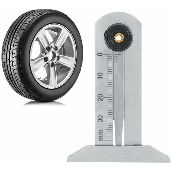 Tire Tread Depth Gauge Stainless Steel Safety Ruler Meter 0 30Mm For Car Motorcycle Tyre Accessories