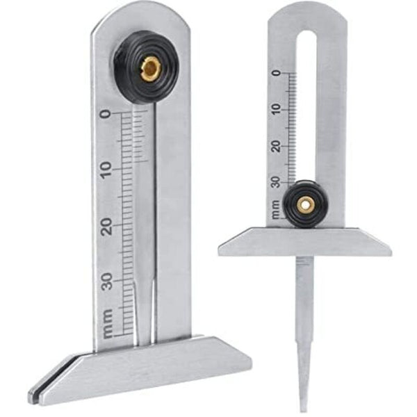 Tire Tread Depth Gauge Stainless Steel Safety Ruler Meter 0 30Mm For Car Motorcycle Tyre Accessories