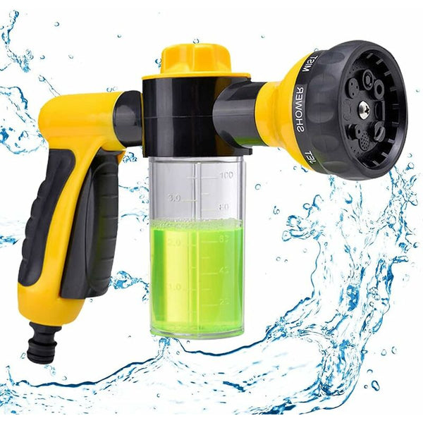 Garden Watering Gun Can With 8 Modes Built In Soap Dispenser For Car Washing Spray Guns Hose Nozzles & Wands