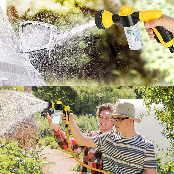 Garden Watering Gun Can With 8 Modes Built In Soap Dispenser For Car Washing Spray Guns Hose Nozzles & Wands