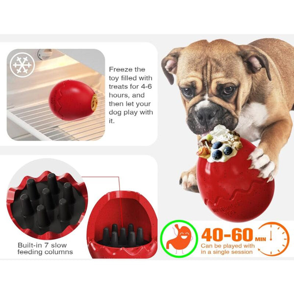 Classic Dog Toy Chew Chase And Fetch Slow Feeding Dino Egg Durable For Large Puppy Dog Toys