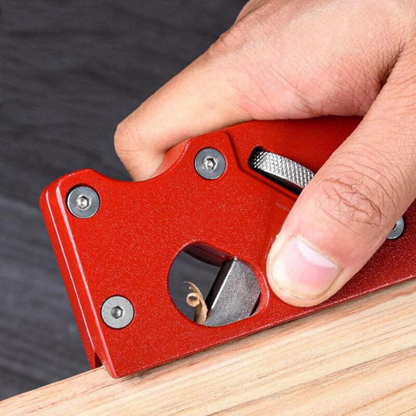 Lightweight Wood Hand Planer Manual Adjustable Chamfer For Smoothing Contours Red Other Woodworking Equipment